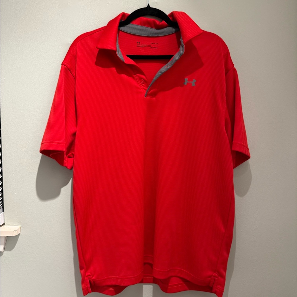Red Under Armour Polo